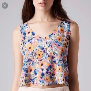 Topshop floral tank